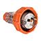 NHP ISO Plug - Straight, 2 Flat Pins 1 Round Earth, 10A 250V AC, Electric Orange