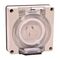 NHP ISO Socket Outlet, 3 Flat Pins 10A 250V AC, w/o Base, Grey