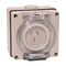NHP ISO Socket Outlet, 3 Flat Pins 20A 250V AC, w/ Base, Grey