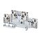 Allen-Bradley 1492-P Push-in Terminal 4mm 2 Levels Connected 4 Conductor Entries Grey