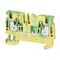 Allen-Bradley 1492-P Push-in Earth Terminal 4mm 1 Level 2 Conductor Entries Green Yellow
