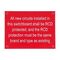NHP Concept Panelboard Accessory Label Rcd Warning Type D 100 x 75mm White On Red