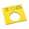 Allen-Bradley 800H Legend Plate 62 X 62mm Gold Push-To Stop/Pull-To-Start