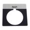 Allen-Bradley 800T Legend Plate 46 x 47mm Gray FAST for 30.5mm Pushbutton