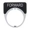 Austrol N100 Legend Plate Forward Black 41 x 45mm Medium to suit N100 operators and indicators