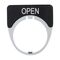 Austrol N100 Legend Plate Open Black 41 x 45mm Medium to suit N100 operators and indicators