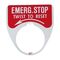 Austrol N100 Legend Plate Emerg Stop Twist To Reset For E Stop Mushroom