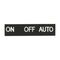 Sprecher and Schuh D7 Legend Plate 30 x 40mm Snap-In White Text ON OFF AUTO