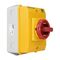 Socomec ISO Enclosed Isolator, IP 65 Plastic Yellow, Handle - Red, 4P 40A