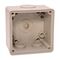 NHP ISO Back Box/Base, 1 Gang - Large 63mm depth, Grey