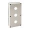 NHP ISO Cover - Cutout (3 x 22 5mm), 2 Gang - Shallow D38mm, Grey