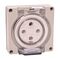 NHP ISO Socket Outlet, 4 Round Pins 50A 500V AC, w/o Base, Grey
