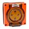 NHP ISO Socket Outlet, 4 Round Pins 50A 500V AC, w/o Base, Resistant Orange