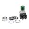 Allen-Bradley 800T PB 30.5mm FS Tmal Grd Ext Hd Mom. Illum LED 12 to 130V AC DC 1N.O. 1 N.C. Green