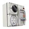 NHP ISO Switched Socket Outlet - RCD, 5 Round Pins 50A 500V AC, with Base, GY