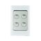 SW4/DS - 4 Gang 16 Amp Switch White on Silver