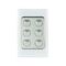 SW6/DS - 6 Gang 16 Amp Switch White on Silver