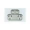 GPO2/DS - Double GPO 10 Amp White on Silver