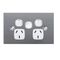 GPO2X/SS/WH - 316 Stainless Steel Double GPO Extra Switch White