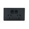 N/GPO2/BLK - Double 10 Amp Black