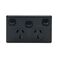 N/GPO2X/BLK - Double 10 Amp Ex Switch Black