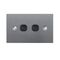 SW2/SS/BLK - 316 Stainless Steel 2 Gang 16 Amp Switch