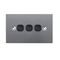 SW3/SS/BLK - 316 Stainless Steel 3 Gang 16 Amp Switch