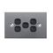 SW5/SS/BLK - 316 Stainless Steel 5 Gang 16 Amp Switch