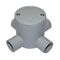 Junction Box Deep 4 Way Entry PVC 25mm Grey