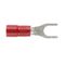 Forked Spade 4mm Red