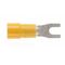 Forked Spade 4mm Yellow Dg