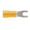 Forked Spade 4mm Yellow