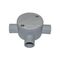 Shallow Junction Box 3-Way Entry 20mm Grey