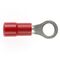PRE-INSULATED RING TERMINAL (0.5-1.6MM CABLE) RED 4MM STUD DOUBLE GRIP