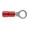 PRE-INSULATED RING TERMINAL (0.5-1.6MM CABLE) RED 5MM STUD