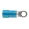 PRE-INSULATED RING TERMINAL (1.0-2.6MM CABLE) BLUE 3MM STUD DOUBLE GRIP
