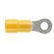 PRE-INSULATED RING TERMINAL (2.5-6.0MM CABLE) YELLOW 5MM STUD DOUBLE GRIP