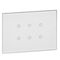 KNX Touch Control Mechanism | 6-Button Interface | White Glass Plate | Flush Mount by Legrand