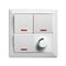 Vertical Rotary Dimmer 400VA 240V | 3x10A Switches & Neon | White by Legrand
