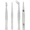 Stainless Steel Tweezer Set | Anti-Acid & Anti-Magnetic | 4 Types Included | Majortech