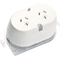 Double socket plug base, 250V 10A