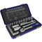 22pc Ratchet Socket Set | Chrome Vanadium Steel | Quick-Release Ratchet & 72 Teeth | Sturdy Metal Case by Majortech