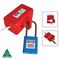 Padlock Lockout Station | High Impact Plastic | 4 Padlock Holes | Red by Cirlock
