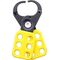 Hi Vis Scissor Lockout Hasp | Hardened Steel | 6 Padlock Holes | 38mm or 25mm Jaws | Cirlock