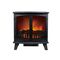 Electric Double Door Fireplace Heater | 1800W Power | Log LED Flame Effect & Fan Assisted Circulation | Freestanding Steel by GAF