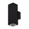 ALPHA-2 Up/Down Exterior Wall light GU10 LED 2 X 6W 240V IP65 - Textured Black