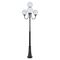 GT-626 Lisbon Four 25cm Spheres Curved Arms Tall Post Light - Powder Coated Finish / E27