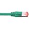 Cat6A Slim Patch Lead | 1 Metre | 4 Pair LSZH Shielded | Green by Cabac