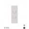 Vertical Architrave Switch 2 Gang | 10AX 16A 250V | Matt White by Trader