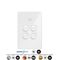 Multi Dimmer Switch 4 Button | 2 Dimmer 2 Relay | 10A Max | White by Trader